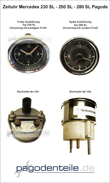Uhr Zeituhr Mercedes 230 SL 280 SL Pagode